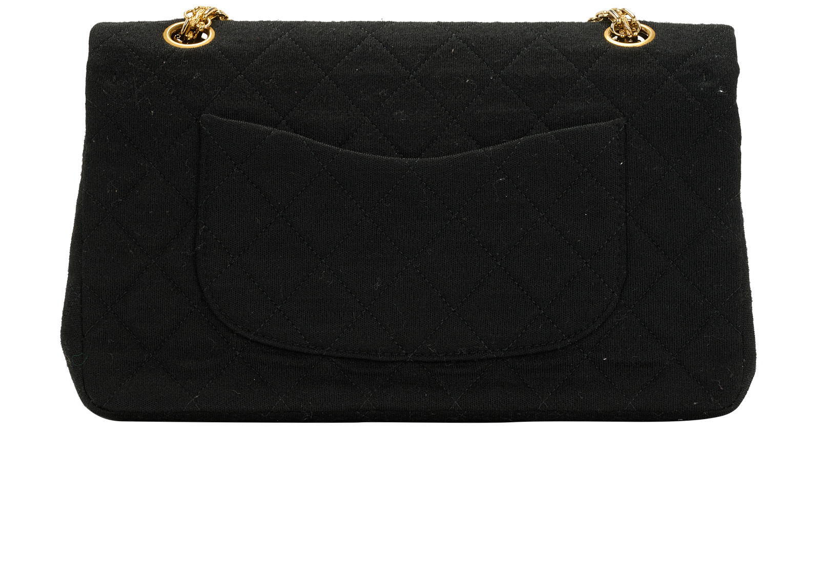 Medium Double Flap, &pound;2,800, Handbags, Black, Fabric, Back view